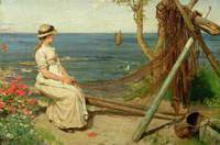Mending the Nets, Newlyn, Cornwall