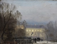 Illuminated Buildings in the Park