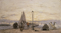 The Jetty at Trouville; sunset