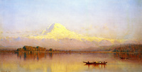 Mount Rainier, Bay of Tacoma, Puget sound