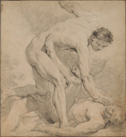 Two Men Wrestling