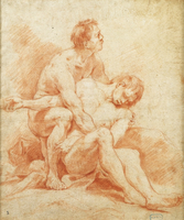Two Men Wrestling