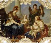Youth and Virtue Presenting Two Princesses to France