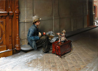 Young Savoyard Eating under a Door