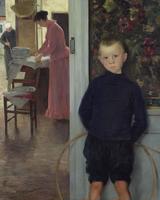Woman and Child in an Interior