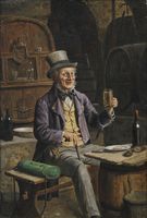Beer Drinker in the Barrel Cellar