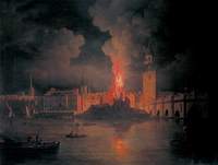 The Waterworks at London Bridge on Fire, 1779