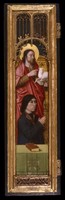 Triptych with Lamentation over Christ with Donors and Saints (left wing)