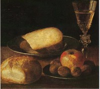 Still Life with Fruit, Cheese and Bread
