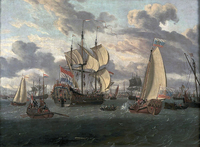 Czar Peter the Great on Board His Yacht en route to the "Pieter en Paul"