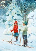 Skiing Children