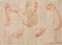 Study of a Young Woman Playing a Tambourine