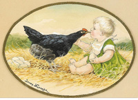 Little Boy with Hen