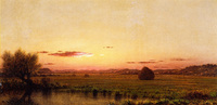 Orange Sunset over the Marsh