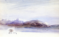 Antibes, montagnes enneigées