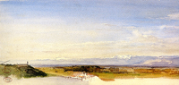 Environs de Nice, montagnes enneigées