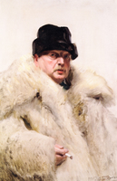 Self-Portrait in a Wolf Fur Coat
