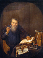 A Notary Sharpening His Pen