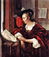 A Woman with a Book at a Window