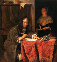 A Man Writing a Letter
