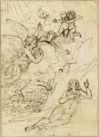Magdalene in the Desert, Visited by Angels