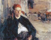 Woman Seated on a Trunk