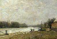 The Seine at Pont de Suresnes after the Floods