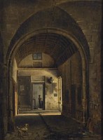 Vue du clôitre de l’eglise Saint-Paul á Paris (View of the Cloister of the Church of St-Paul in Paris)