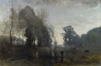 Morning Mist in Ville d'Avray:  A Cowgirl