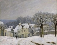 La Place du Chenil à Marly:  Effet de neige (Snow at Marly)