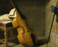 Bass Viol, Score Sheet, and a Sword