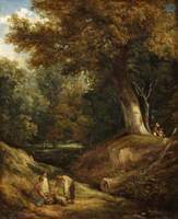 Woodland Glade with Figures