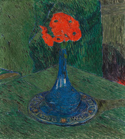 Poppies in a Blue Vase