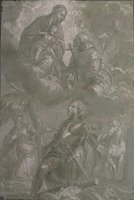 St Georges with the Princss, the Virgin with Child and a Saint