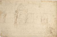 Project of a Decoration with the Mystical Marriage of St Catherine on the Lower Right