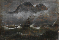 Sailing in coastal landscape