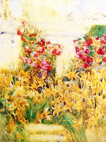 Tiger Lilies and Climbing Roses