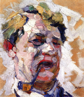 Self-Portrait with Pipe