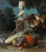 Garden Still Life with Implements, Vegetables, Dead Game and a Bust of Ceres