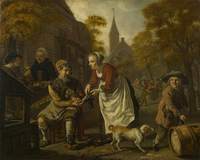 A Village Scene with a Cobbler