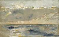 Cloud bank over a choppy sea