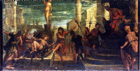 St Lawrence Altarpiece (predella) - The Torture of St. Lawrence