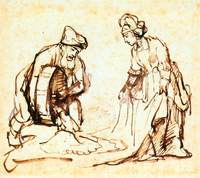 Boaz Casting Barley into Ruth's Veil
