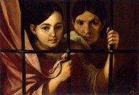 Two Women Behind a Grille