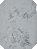Study of a Seated Woman Seen from Below