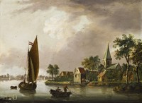 A River Landscape in Holland