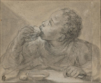 Study of a Negro Boy Eating Fruit