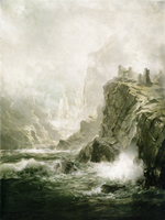 Ruins of Fast Castle, Berwickshire, Scotland: The Wolf's Crag of the 'Bride of Lammermoor'