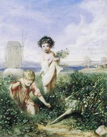 Children Gathering Flowers