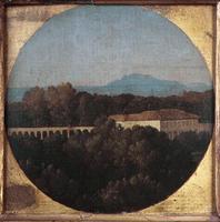 View with the Aquaduct of the Villa Borghese